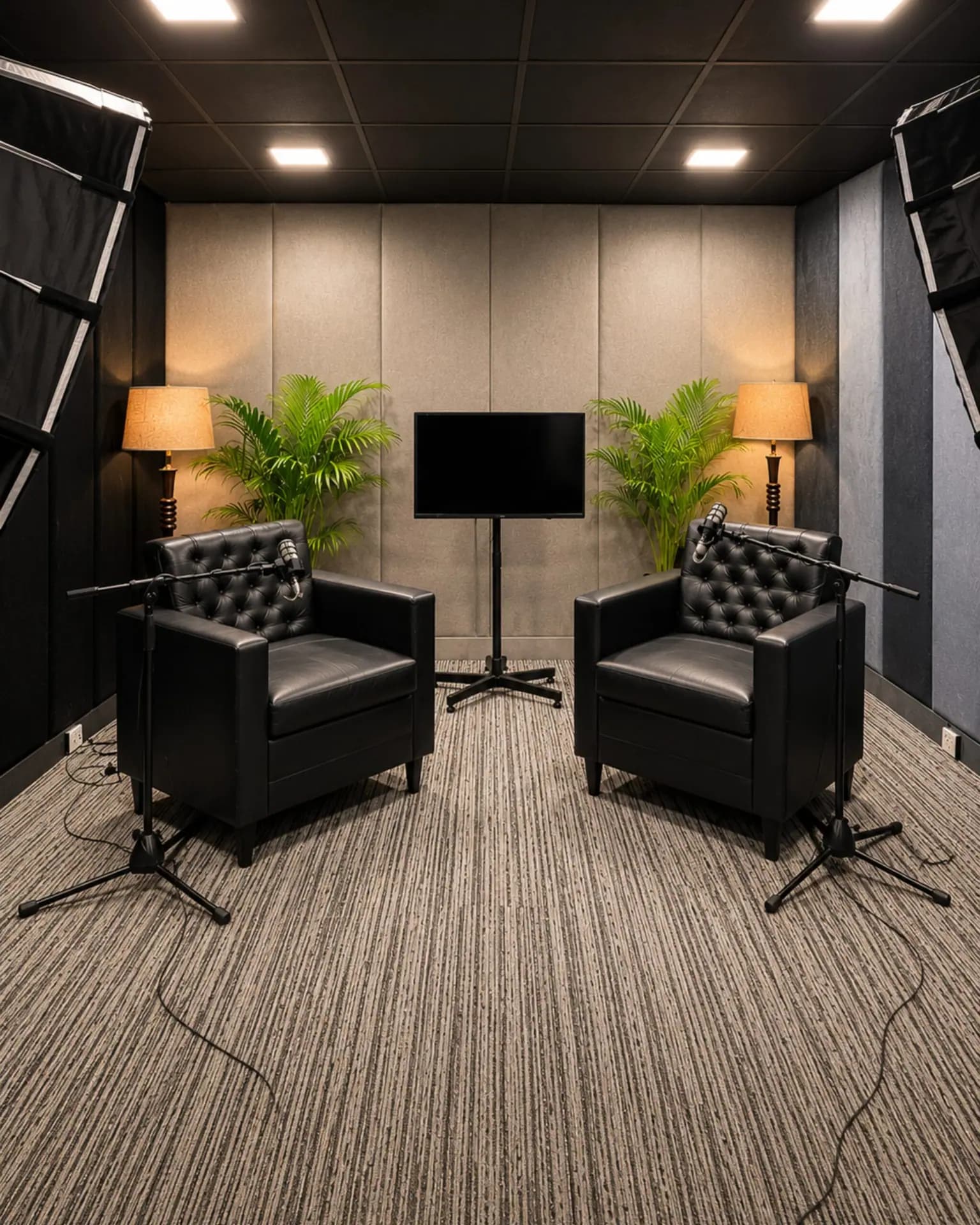 The podcast studio